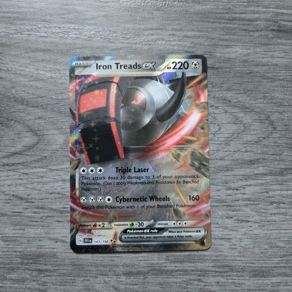 Iron Treads ex #143 Pokemon Scarlet & Violet Holo Card